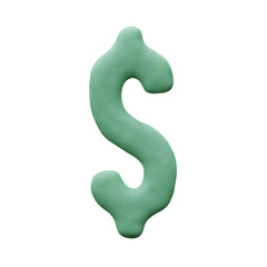 Plasticine or Play-doh 3D Alphabet PNG Lettering