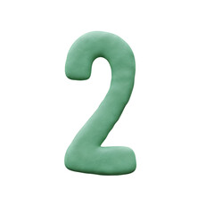 Fototapeta premium Plasticine or Play-doh 3D Alphabet PNG Lettering