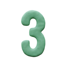 Plasticine or Play-doh 3D Alphabet PNG Lettering