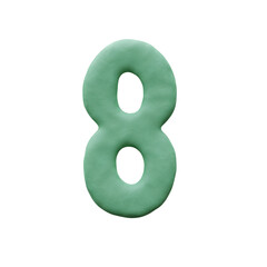 Plasticine or Play-doh 3D Alphabet PNG Lettering