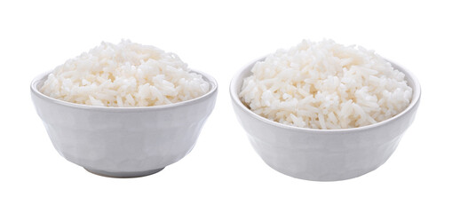  jasmine Rice in a bowl on  transparent png