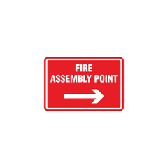 Fire Assembly Point Sign Vector Template