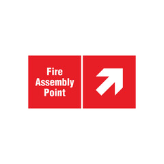 Fire Assembly Point Sign Vector Template