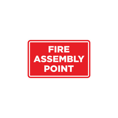 Fire Assembly Point Sign Vector Template