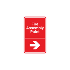 Fire Assembly Point Sign Vector Template