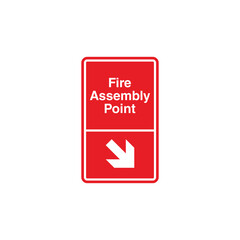 Fire Assembly Point Sign Vector Template