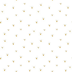 Seamless pattern with crowns on a white background