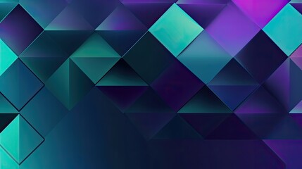 Obraz premium Purple blue green abstract background. Geometric pattern. Modern background with space for design. Web banner. Illustration. Website header. Panoramic. Generative AI.
