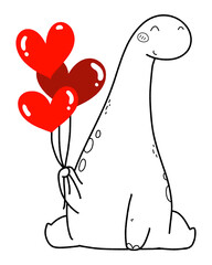 Dinosaur in love