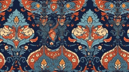 Seamless intricate repeating Summer pattern