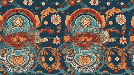 Seamless intricate repeating Summer pattern