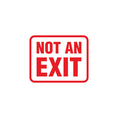 Fire Exit Sign Icon Vector Template