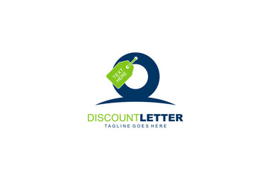 O logo discount for construction company. letter template vector illustration for your brand.