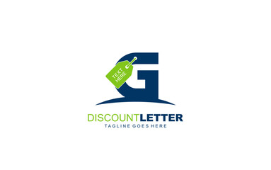 G logo discount for construction company. letter template vector illustration for your brand.