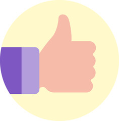 color icon like thumb up flat style