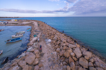 Fototapeta na wymiar View of Djerba, a large island in southern Tunisia