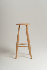wooden chair isolated on white