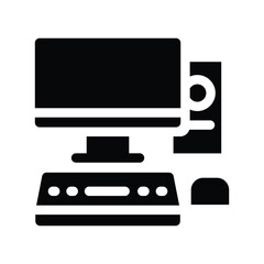 pc glyph icon illustration vector graphic