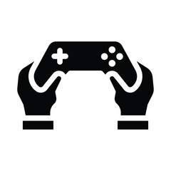 joystick glyph icon illustration vector graphic