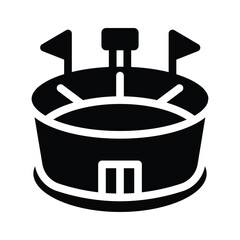 arena glyph icon illustration vector graphic