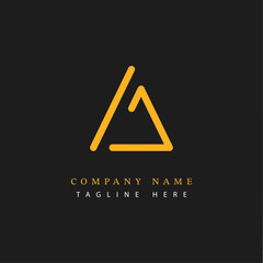 Letter AJ logotype Monoline style, simple and elegant AJ logo - Vector