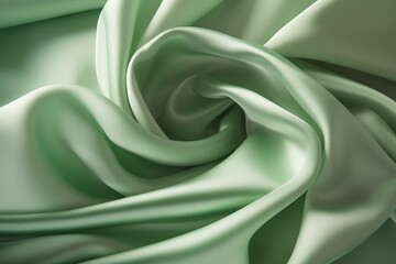 ligh green silk background from generative ai