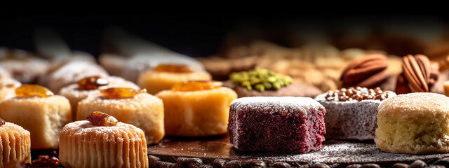 Indulge in the sweet delights of Turkey with this tempting banner featuring Turkish sweets