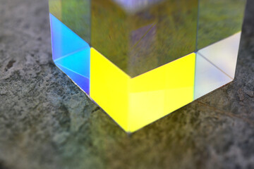 Light cube. Natural object still life photography.