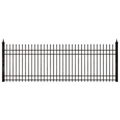 3d rendering iron fence urban vintage gate isolated