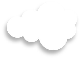 White Cloud with Shadow Design Element
