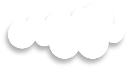 White Cloud with Shadow Design Element
