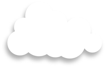 White Cloud with Shadow Design Element
