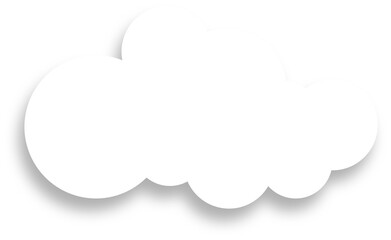 White Cloud with Shadow Design Element
