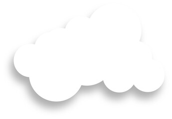 White Cloud with Shadow Design Element
