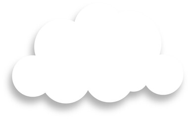 White Cloud with Shadow Design Element
