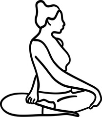 Woman in yoga pose