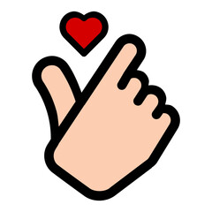 Korean "love / heart" hand sign emoji icon