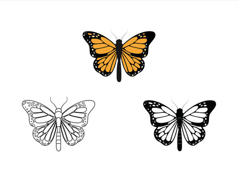 Butterfly Clipart SVG | Butterfly Stencil Svg | Butterflies Svg | Monarch Butterfly Svg | Butterfly Clipart