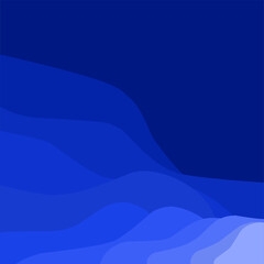 Abstract blue wave vector background in flat design style. Abstract Water Wave design