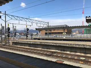 Naklejka premium JR railway in the countryside in the winter