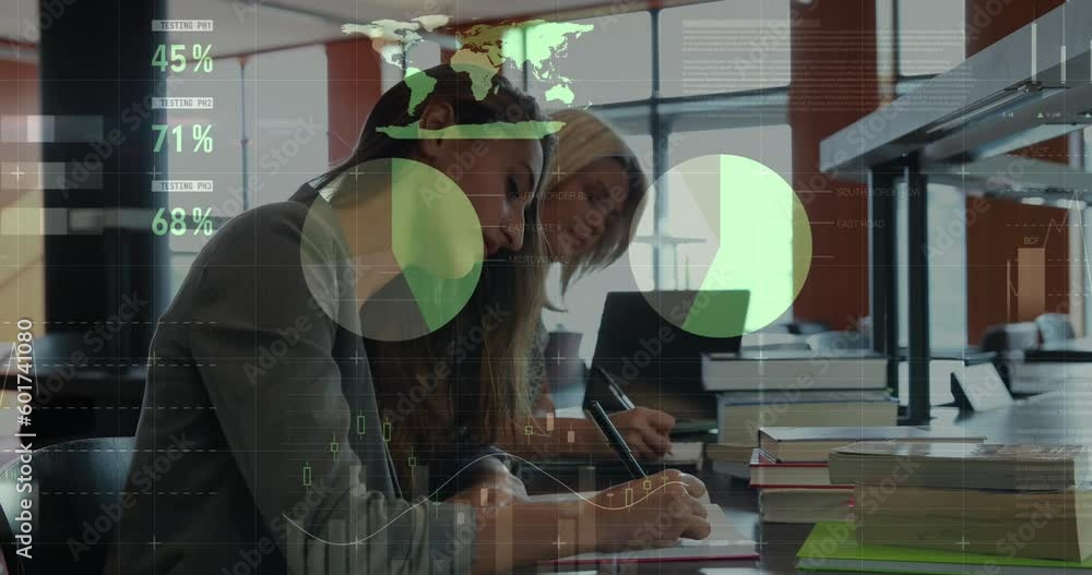 Poster animation of statistics and data processing over diverse students