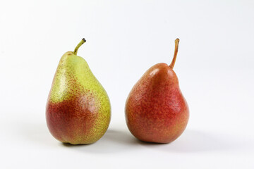 Forelle pair of pears on white BG