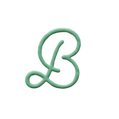 Fototapeta premium Plasticine or Play-doh 3D Alphabet PNG Lettering