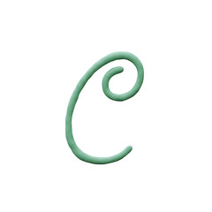 Obraz premium Plasticine or Play-doh 3D Alphabet PNG Lettering