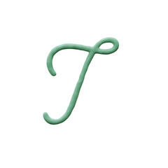 Plasticine or Play-doh 3D Alphabet PNG Lettering