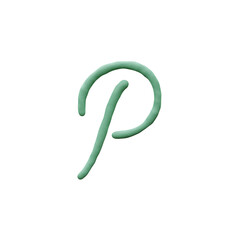 Plasticine or Play-doh 3D Alphabet PNG Lettering