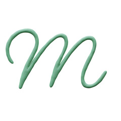 Plasticine or Play-doh 3D Alphabet PNG Lettering