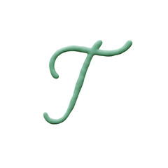 Plasticine or Play-doh 3D Alphabet PNG Lettering