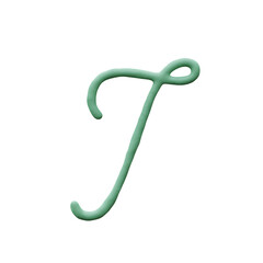 Plasticine or Play-doh 3D Alphabet PNG Lettering