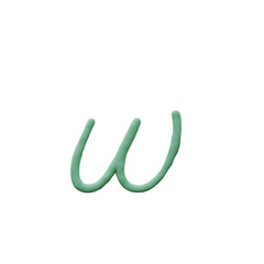 Plasticine or Play-doh 3D Alphabet PNG Lettering